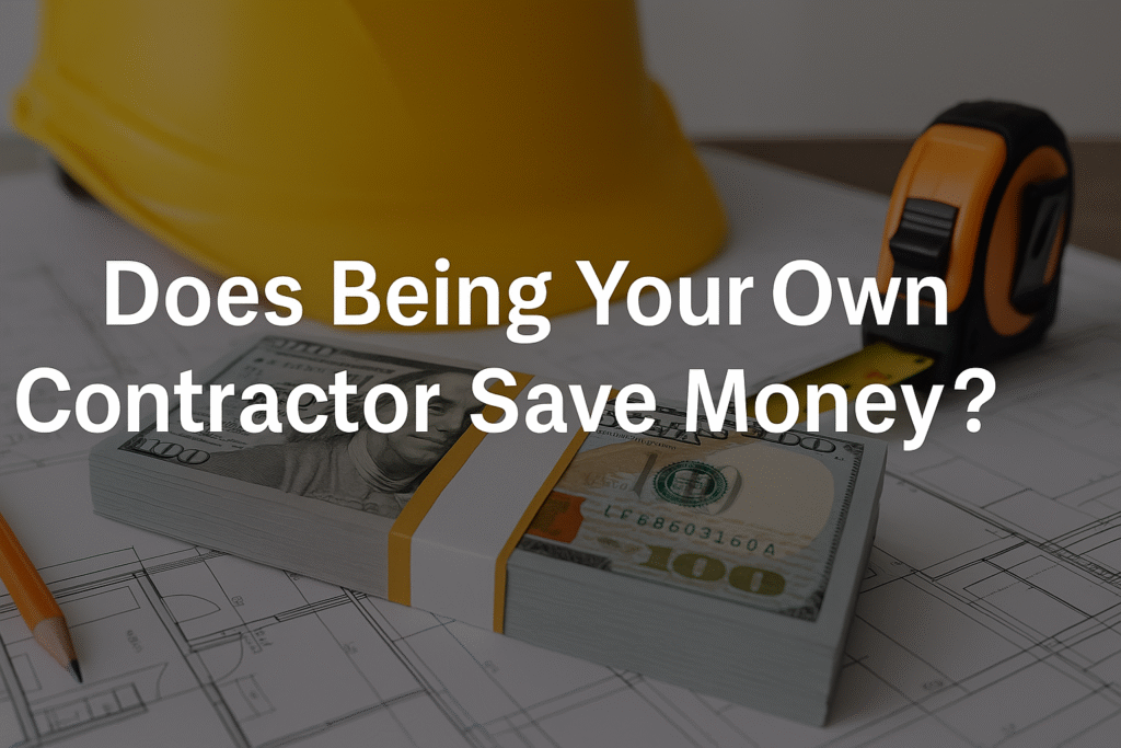 Does Being Your Own Contractor Save Money?