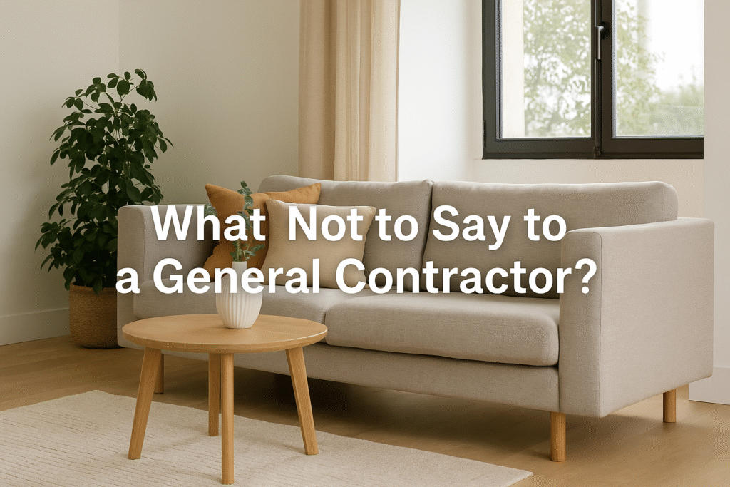 What Not to Say to a General Contractor?