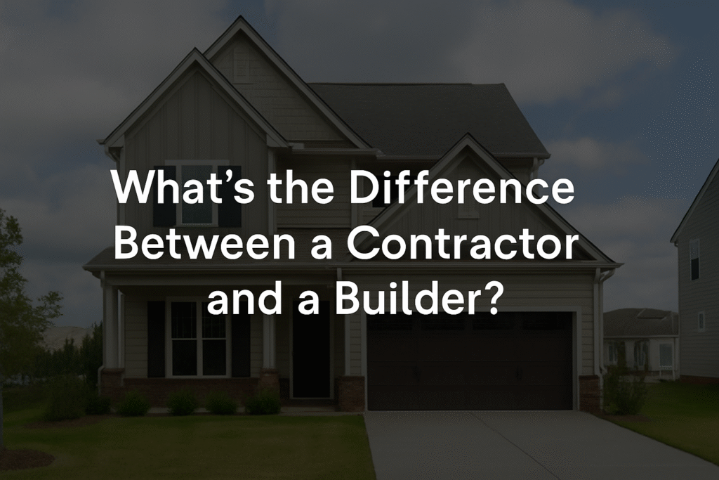 What’s the Difference Between a Contractor and a Builder?